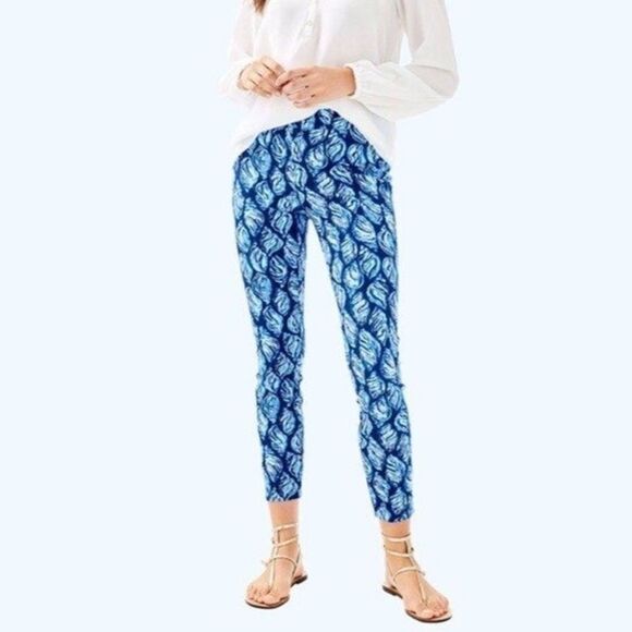 Lilly Pulitzer Keliani Stretch Pant High Tide Navy Blue - Picture 1 of 11